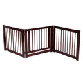 Cancello per Cani Pieghevole 3 Pezzi Cancelletto Di Sicurezza per Animali Domestici 206X61X1,8Cm