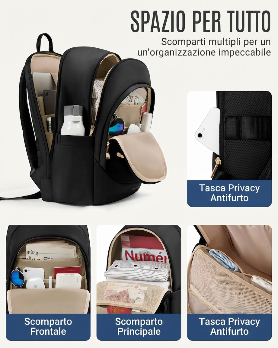 Zaino Porta PC 15.6" Antifurto