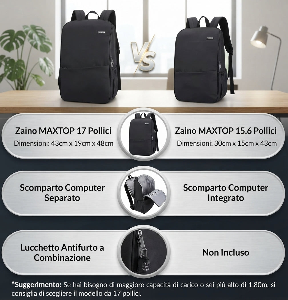 Zaino Laptop 15.6" MAXTOP
