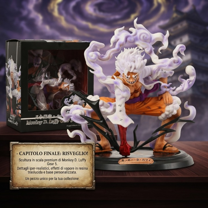 Monkey D. Luffy Gear 5 (Sun God Nika) - Statua Action Figure 20cm