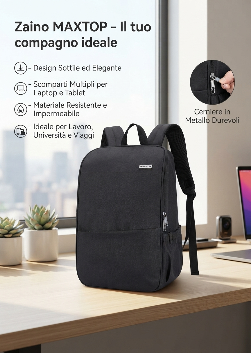 Zaino Laptop 15.6" MAXTOP