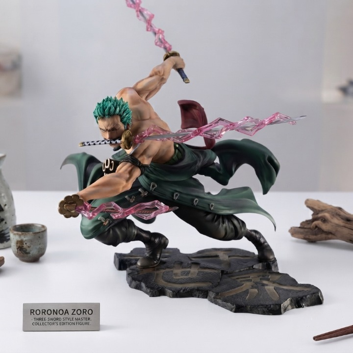 Action Figure Roronoa Zoro - Versione Combat "Sann-Zenn-Se-Kai" - 18 cm