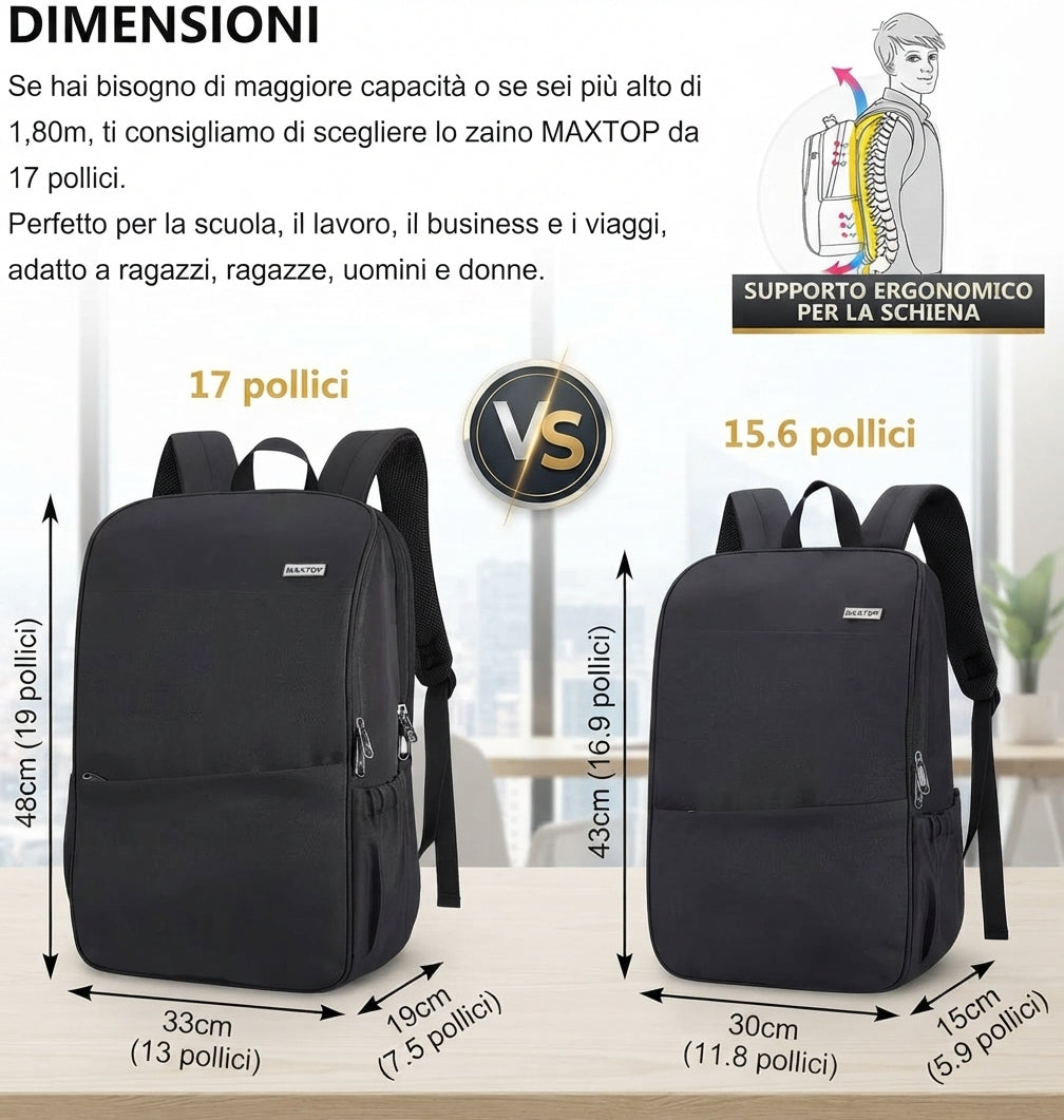 Zaino Laptop 15.6" MAXTOP