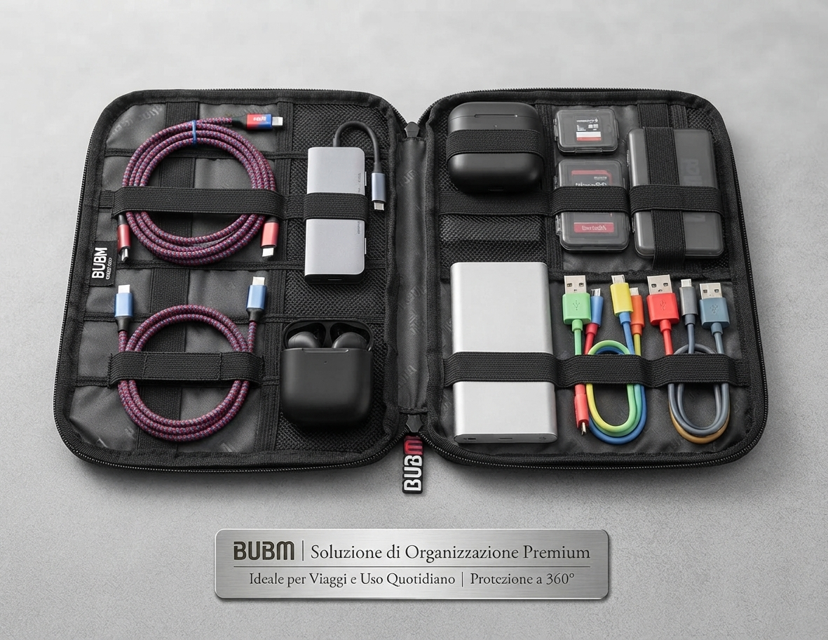 Organizer Tech a Doppio Strato BUBM, Custodia da Viaggio