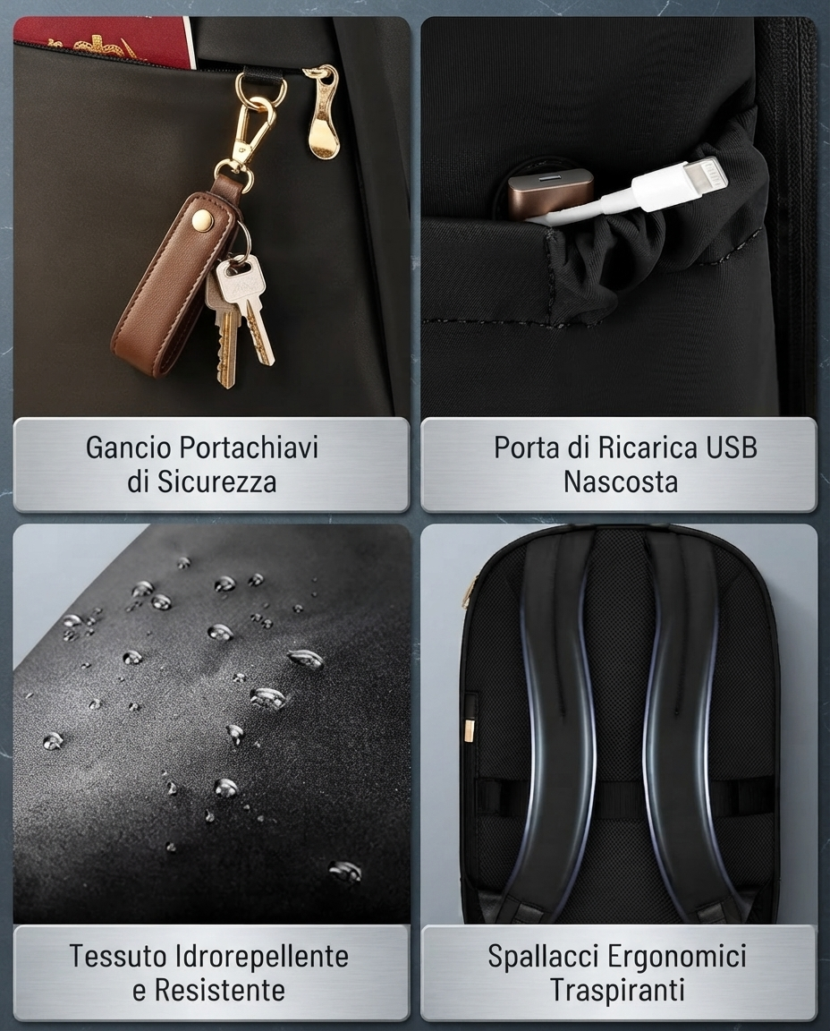 Zaino Porta PC 15.6" Antifurto