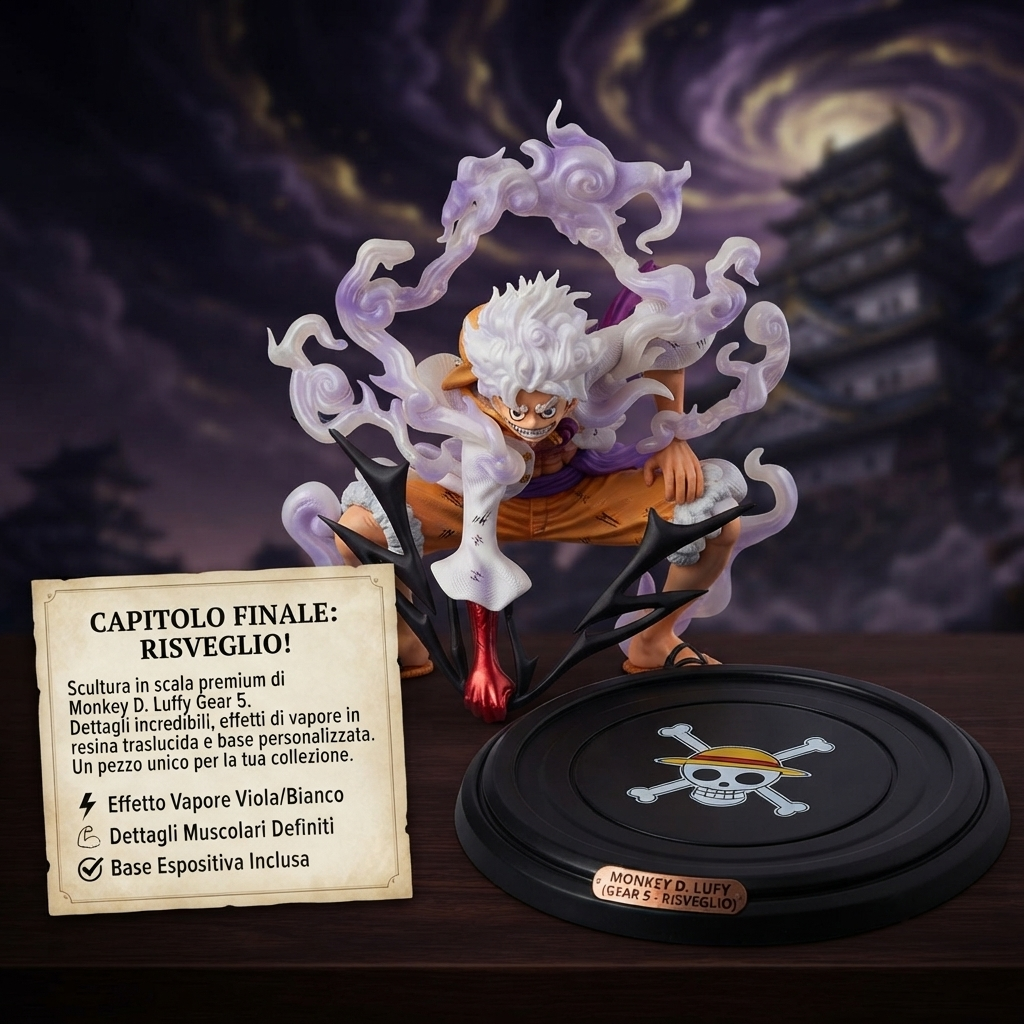 Monkey D. Luffy Gear 5 (Sun God Nika) - Statua Action Figure 20cm