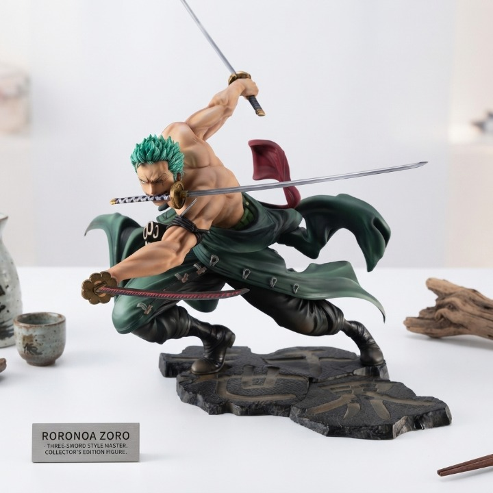 Action Figure Roronoa Zoro - Versione Combat "Sann-Zenn-Se-Kai" - 18 cm