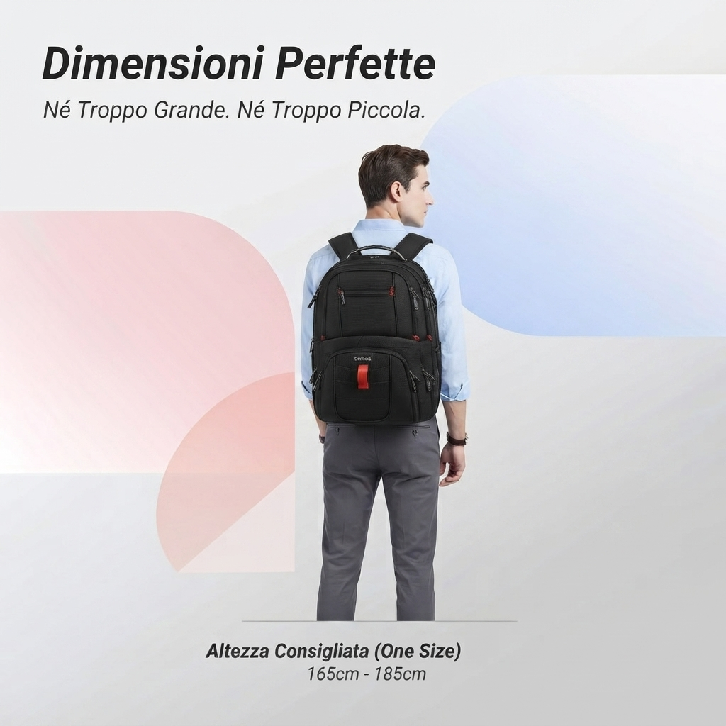 Zaino da Viaggio e Lavoro, Porta PC 17 Pollici YOREPEK