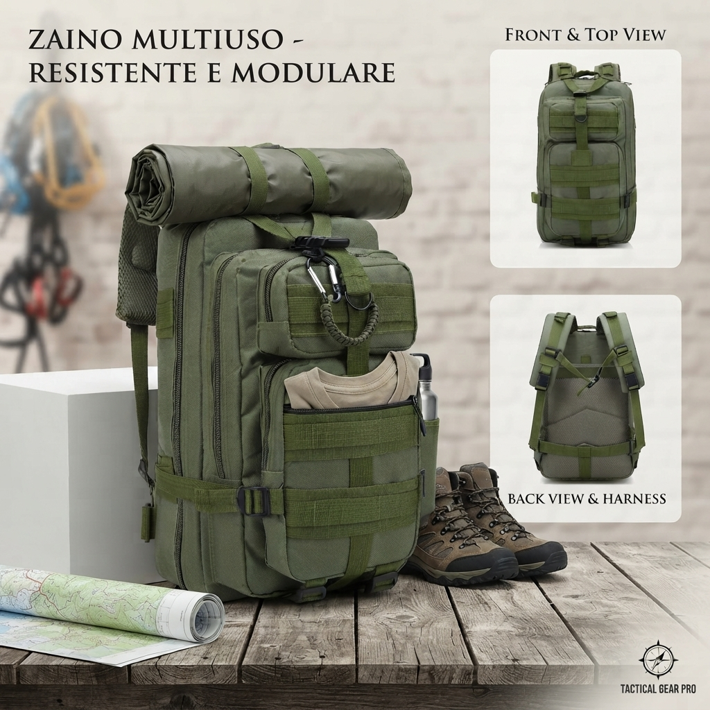 Zaino Tattico 30L Multiuso