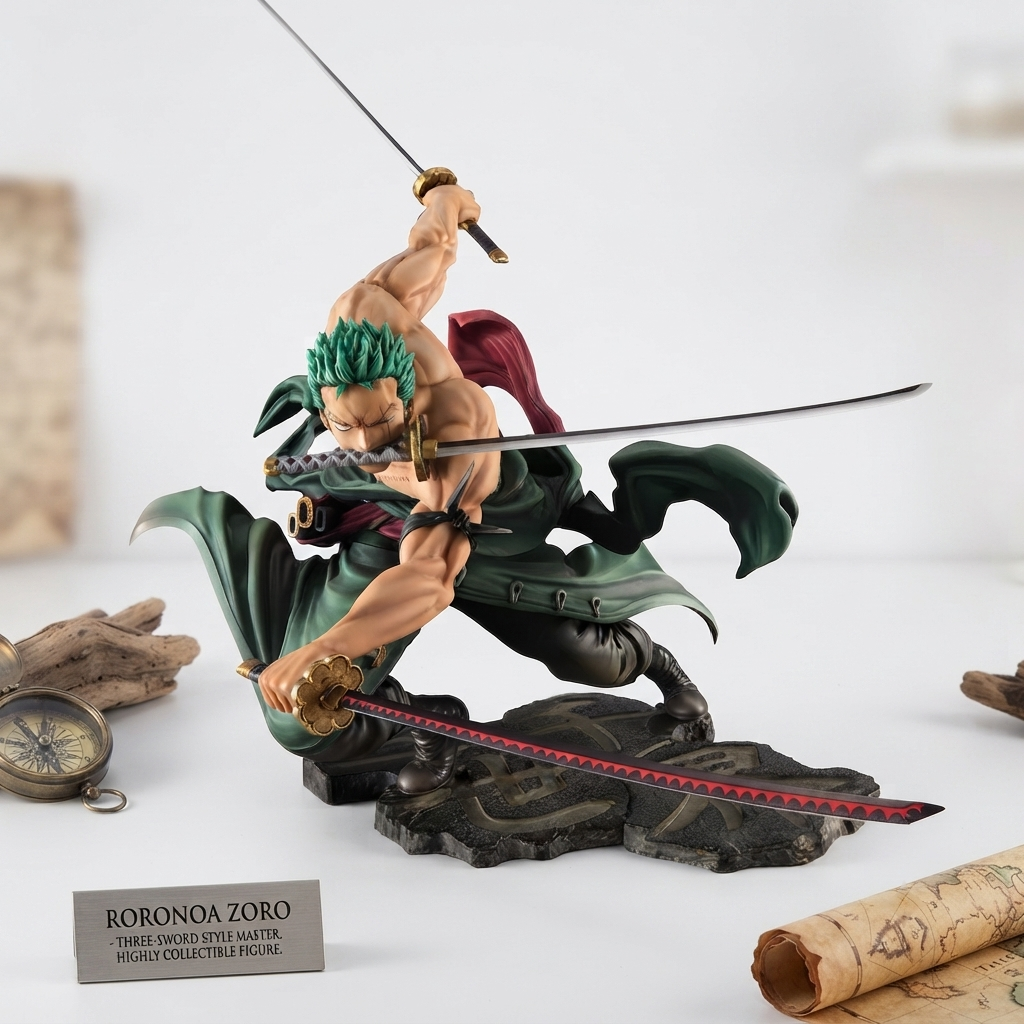Action Figure Roronoa Zoro - Versione Combat "Sann-Zenn-Se-Kai" - 18 cm