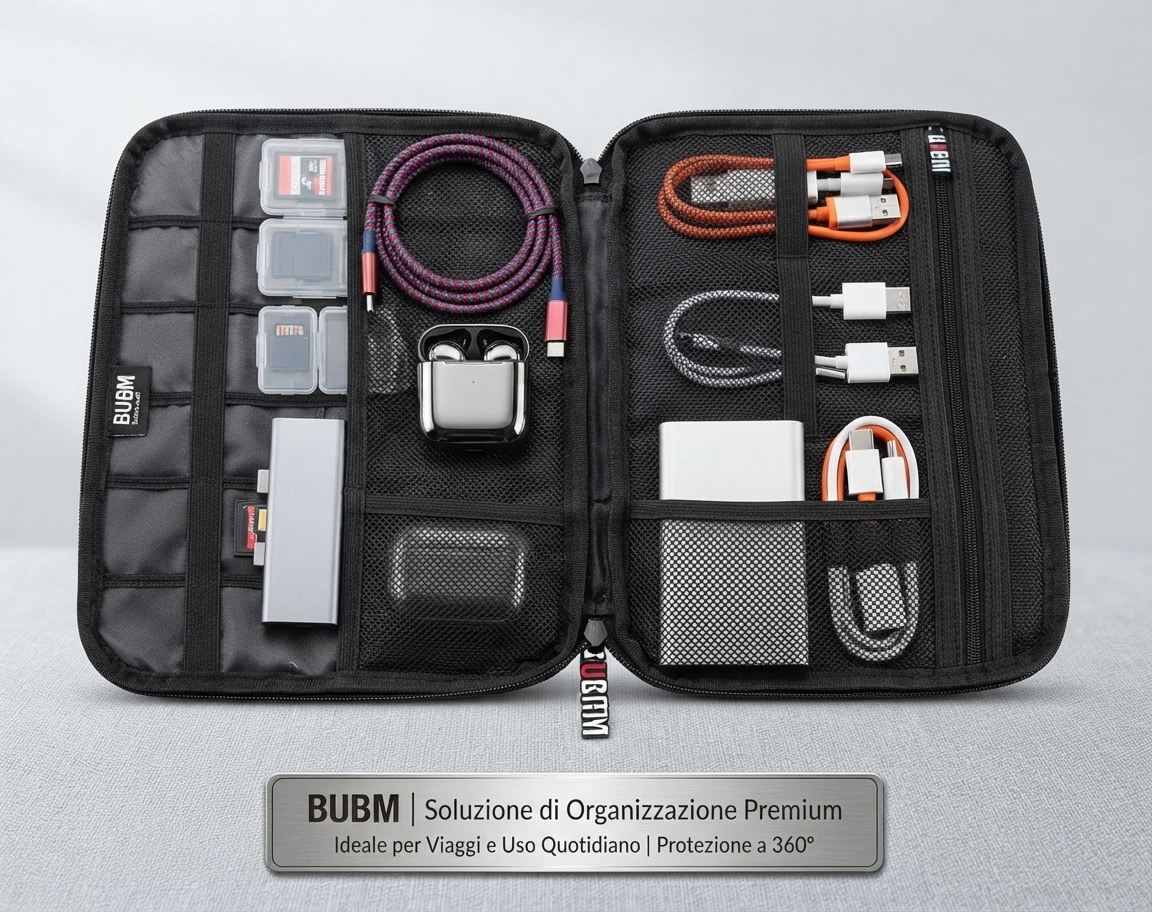 Organizer Tech a Doppio Strato BUBM, Custodia da Viaggio