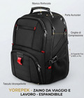 Zaino da Viaggio e Lavoro, Porta PC 17 Pollici YOREPEK
