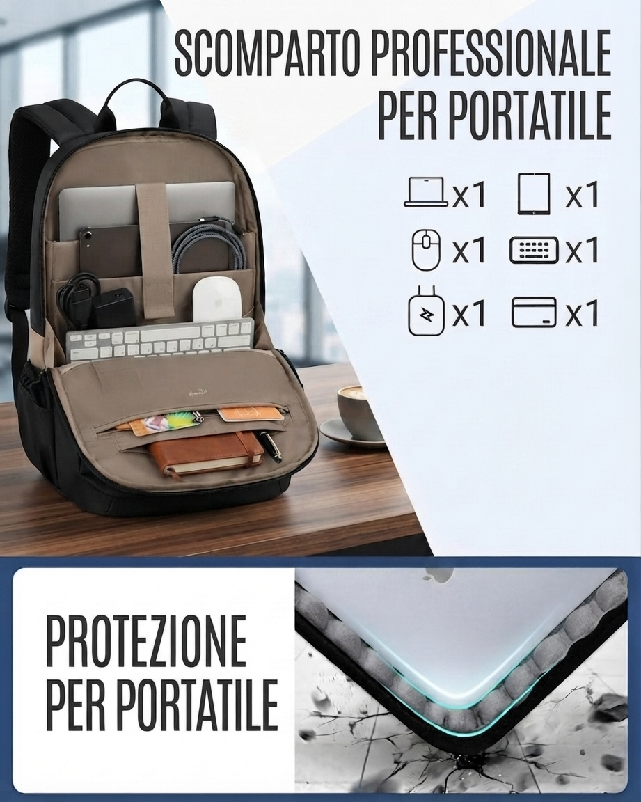 Zaino Porta PC 15.6" Antifurto