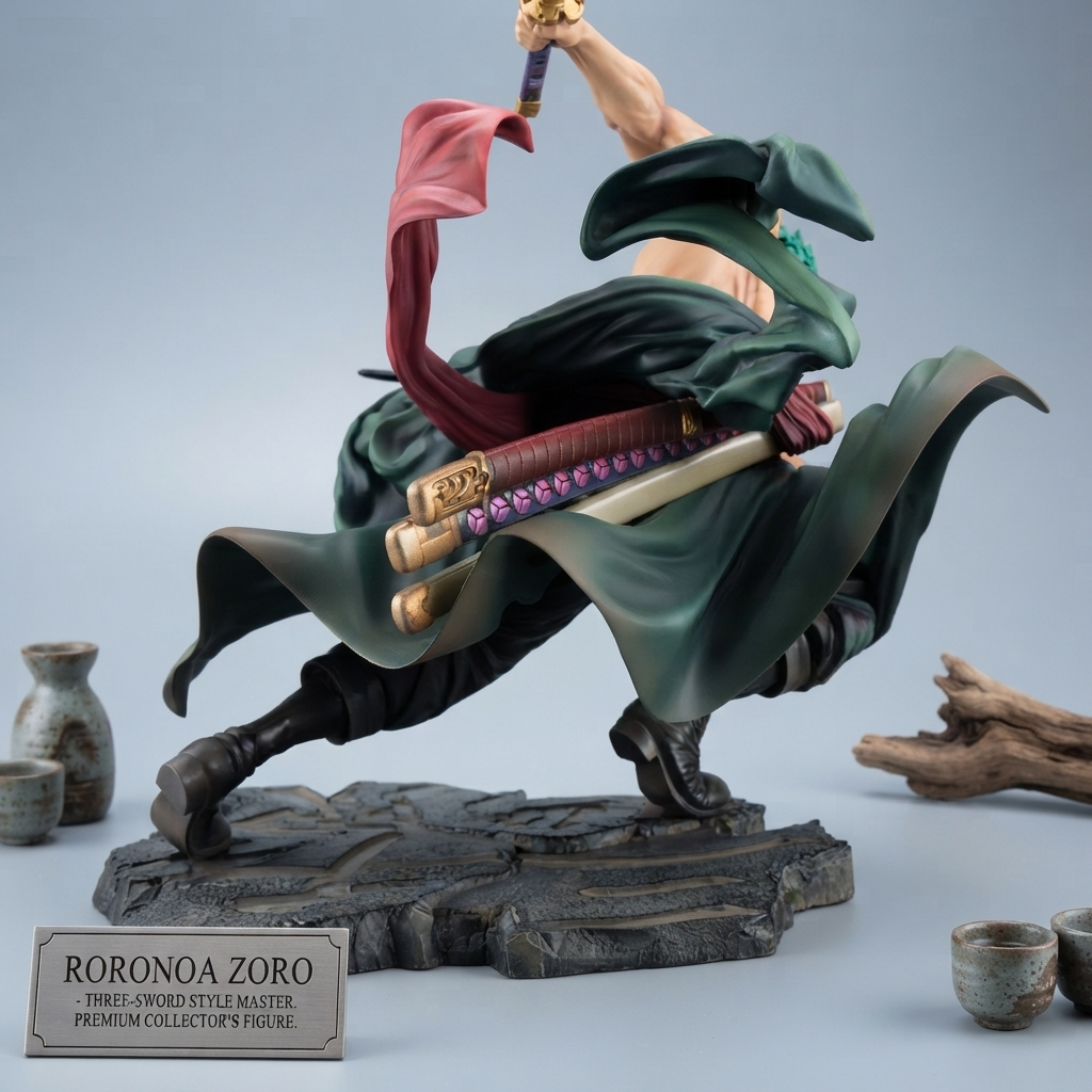 Action Figure Roronoa Zoro - Versione Combat "Sann-Zenn-Se-Kai" - 18 cm
