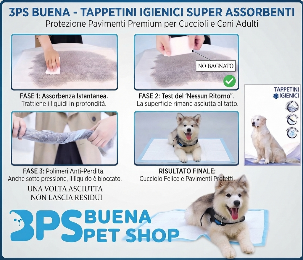 Tappetini Igienici Super Assorbenti 120 Pz (60x90 cm)
