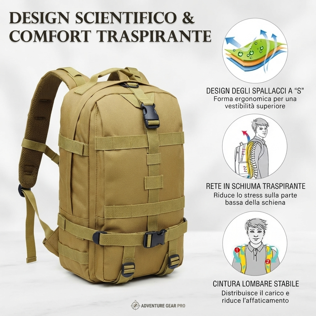 Zaino Tattico 30L Multiuso