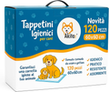 120 Tappetini Igienici per Cani 60x60cm, Alta Assorbenza e Controllo Odori, Akita Inu
