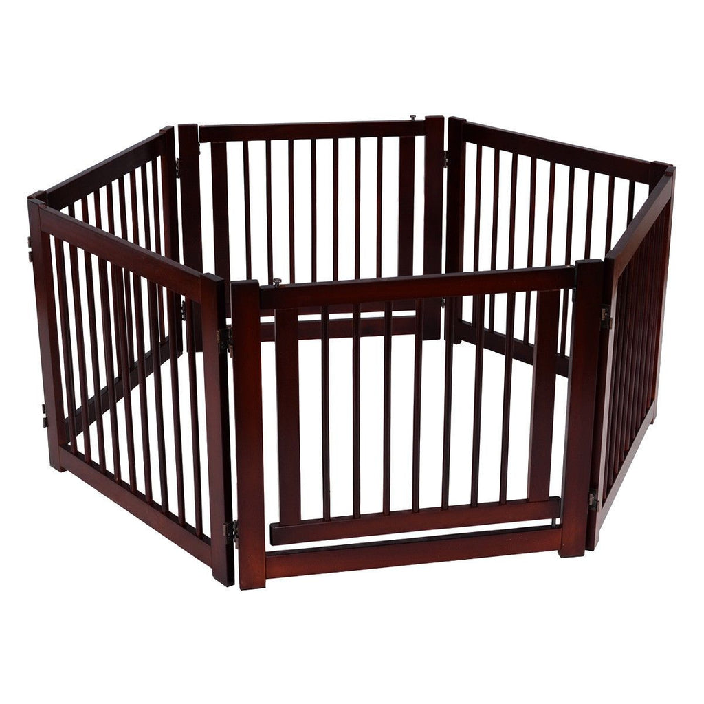 Cancello per Cani Pieghevole 3 Pezzi Cancelletto Di Sicurezza per Animali Domestici 206X61X1,8Cm